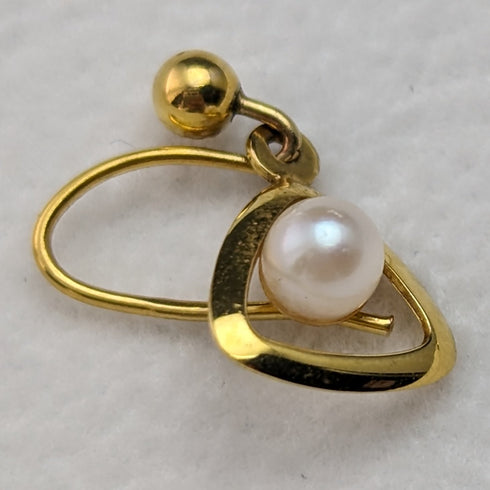 British Vintage Jewelry K9 Gold & Pearl Earrings